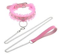 Zymoplas Versatile And Stylish Easy-to-match Necklace For Any Occasion Unique Neck Chain Accessories Goth Choker Necklace, pink