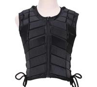 Zymoplas Versatile Safety Riding Vest Suitable for All Riders Safety Fabric Riding Vest Simple Black L