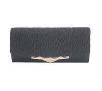 Zymoplas VersatilityProtects And Organizes Items Polyester Chain Shoulder Bag Clutches Handbag Evening Bag Elegant Protects Items, black