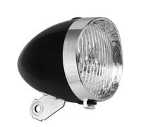 Zymoplas Vintage LED Bicycle light Road Waterproof Cycling Front Light Battery Operated Lamp Riders Gift Equipment Biking 200LM, Black Without Visor