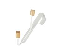 Zymoplas Wall Mounted Coat and Hat Hook Unlimited Area for Storage Iron Multi Hook Iron Door Back Metal Without Punching, White, Two Beads (4.5)