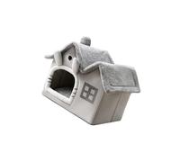 Zymoplas Warm and Cat Bed Washable Nest for Cats Non-Slip Basket Kennel, Grey, S