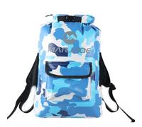 Zymoplas Waterproof Dry Bag Big Capacity Camouflage Backpack Bottle Holder Dust-Proof Water Sports Equipment Pack Accessories, Blue Camouflage