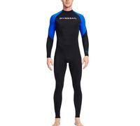 Zymoplas Wetsuits Diving Suit Quick Drying Men's and Women's Wetsuit Full Body UPF 50 Sunprotection Cold Body Feeling, Blue, XL