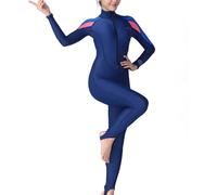 Zymoplas Wetsuits One-piece Surf Suit Swimwear Quick Drying Diving Suit with Front zipper Prevent Jellyfish Full Body Wetsuits, Women, L