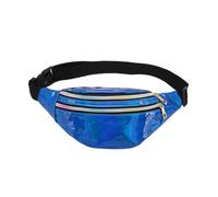 Zymoplas Wide Waist Packs Companion for Travel Outdoor Activities PU Waist Bags Women Belt Bag Bum Bag Multifunctional Waterproof, Blue