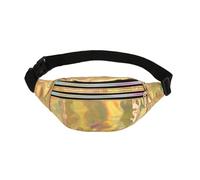 Zymoplas Wide Waist Packs Companion for Travel Outdoor Activities PU Waist Bags Women Belt Bag Bum Bag Multifunctional Waterproof, Golden