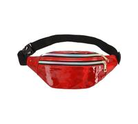 Zymoplas Wide Waist Packs Companion for Travel Outdoor Activities PU Waist Bags Women Belt Bag Bum Bag Multifunctional Waterproof, red