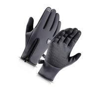 Zymoplas Winter Gloves Hand Wrap Cycling Supplies Fine Workmanship Skiing Equipment Warmth Practical Multicolored Warm Mitten, Gray/L