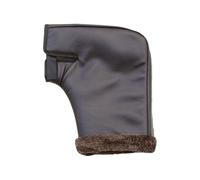 Zymoplas Winter Thick Motorcycle Hand Warmer Super Warm And Comfortable For Cold Weather Leather Motorbike Grip Handlebar Gloves, Brown L