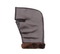 Zymoplas Winter Thick Motorcycle Hand Warmer Super Warm And Comfortable For Cold Weather Leather Motorbike Grip Handlebar Gloves, Brown S