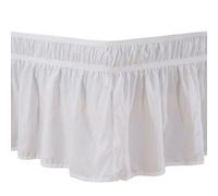 Zymoplas Wrinkle-Resistant And Easy To Install Bed Valance Skirt With Ruffles Stays Neat All Day Polyester Bed Skirt No Slipping
