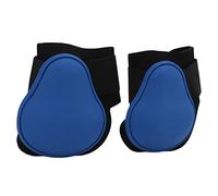 Zymothrix 1 Pair Horse Tendon Boots, Front Leg Protection for Horses, PU Shell with Neoprene Lining, Non Slip Fetlock Guard Boots for Equestrian Training and Competition (blue hind legs L)