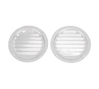 Zymothrix 2PCS Round Louvered Air Vent, Stainless Steel Marine Grade Rainproof Ventilation Cover for Boats Yacht Caravans Roofing, 316 Stainless Steel Louvered Grille with Weather (5 Inch)