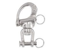 Zymothrix 316 Stainless Steel Jaw Swivel Snap Shackle, Heavy Duty Swivel Shackle with Quick Release Pin, Resistant Snap Shackle for Sailboat Spinnaker Halyard and Marine (87mm)