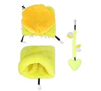 Zymothrix Hamster Plush Hammock Hanging Nest, Small Pet Hammock with Heart Ornament, Soft Velvet Double Layer Bed for Hamster Squirrel Chinchilla Guinea Pig Sugar Glider and Birds