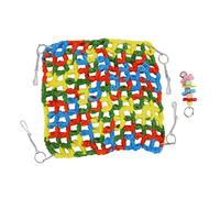 Zymothrix Hanging Hamster Bed, Hand Woven Hamster Hammock Swing for Small Animals, Knitting Wool Cage Hammock with Quick Link for Hamster Chinchilla Rat Gerbil Sugar Glider (25 * 25CM)