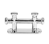 Zymothrix Marine Double Cross Bollard Cleat, Stainless Steel Mooring Bitt for Boat Dock, Heavy Duty 316 SS Deck Hardware with Polished Finish for Saltwater Use