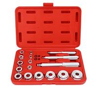 Zymothrix Universal Bushing Driver Tool Set, Bearing Race Seal Installer Remover Kit, Aluminum Alloy Wheel Bearing Press Tool with 3 Handle Sizes and 14 Adapters for Cars Motorcycles
