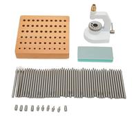 Zymothrix Watch Repair Staking Tool Press Set, Professional Watchmaker Jewelling Punching Kit with 50 Punches 10 Stakes, Aluminum Alloy for Precise Watch Riveting Work