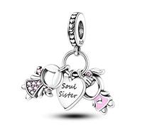 ZYMR 925 Sterling silver dragonfly charms, heart shaped beads for Bracelet