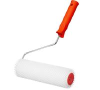 Zymuegist Upgraded 230mm Spiked Roller Self Levelling with 15mm Teeth, Flooring Aeration Roller Self Levelling Brush Screeding Compound Tool (9 Inch, Teeth 3/5 Inch) (White)