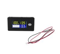 ZYNCUE 12V 24V 36V 48V Battery Capacity Indicator with LCD Voltmeter and Temperature Meter, 10-100V Input, Acid Lithium for LiFePO4 Nickel Hydrogen Batteries
