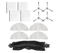 ZYNCUE 13 Pcs Replacement Parts Accessories Fits for Hoover HG4 for HYDRO Pro / HG4 for HYDRO Robot Vacuum Cleaner, Includes 1 Main Brush, 4 HEPA, 4 Mop Cloths, 4 Side Brushes