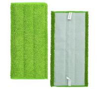 ZYNCUE 2-Pack Reusable Microfiber Mop Pads for Swiffer, Washable Cleaning Cloths for Wet and Dry Sweeping on Hardwood, Tile and Laminate Floors, Green