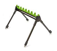 ZYNCUE 2-Section Telescopic Fishing Rod Holder Stopper Long Roost Kit with 4 Legs 8 Rigs Adjustable Zinc Alloy Porous Side Rod Rest for Outdoor Sea Fishing Ground Support