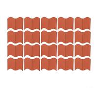 ZYNCUE 20 PCS Flexible Garden Edging Borders for Lawn & Flower Beds, Interlocking PP Landscape Edging Kit, Easy Install Grass Trim Border, White Red Green Black(red)