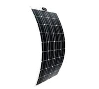 ZYNCUE 20W for Semi-Flexible Monocrystalline Solar Panel with for Dual USB Ports, 18V Output 12V Devices, PET Encapsulated Outdoor Use, Black