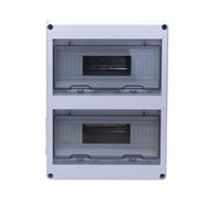 ZYNCUE 24-Circuit Open-Mounted Distribution Box Home and Construction, IP65 Waterproof, ABS Material, 37 x 27.5 x 11 cm, White