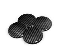 ZYNCUE 4 Pack 50Mm Carbon Fiber Style Wheel Center Cap Stickers, Aluminum Hub Emblem Covers With Double Sided Tape Car For Truck Suv For Fit 5-Speed Manual Gear Shift Knob Center