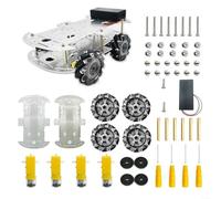 ZYNCUE 4 Wheels Robot Car for Mecanum, Wheel Design Robotics Double Chassis DIY Car Kit, for Learning Electronics, Programming, and Robotics, Promoting Hands