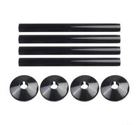 ZYNCUE 4Pairs Radiator Pipe Sleeve Covers,Black Pipe Box Covers Anthracite Radiator Pipe Covers With 15Mm Collars For Bathroom Radiators(Black)