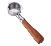 ZYNCUE 51mm Bottomless Espresso Handle for Dedica EC680EC685EC785, Compatible with 51mm Coffee Machines, 304 for Stainless Steel, Non-Pressurized Filter, Double Basket Included
