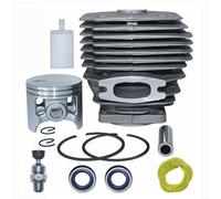 ZYNCUE 56mm Cylinder for PISTON Kit for 395 395XP 359EPA Chainsaw, Complete Engine Rebuild Set with Rings Pin Gaskets Seals