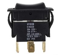 ZYNCUE 6-Pin Rocker Switch HY60B ON-OFF-ON Pushbutton Switch for Motor Control, 20A@125V / 15A@250V, IP54 Protection