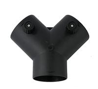 ZYNCUE 60mm Adjustable Y Connector with Internal Flap Ebersp?cher, for Propex - Black Plastic Duct Joiner 60mm Diameter Tubing