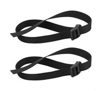 ZYNCUE 77cm Rowing Machine Feet Straps Anti-Slip Adjustable Foot Bands for Indoor Rowing Replacement Polyester Black