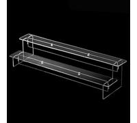 ZYNCUE Acrylic Riser, 2-5 Tier Clear Acrylic Display Stand Riser For Perfume, Dolls, And Collectibles Transparent Storage Rack(2 layers 35cm)