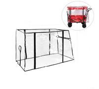 ZYNCUE Camping Trolley Rain Cover, Clear Foldable Wagon Rain Cover for Outdoor Camping Shopping, 91 * 51 * 74cm Garden Picnic Wagon Stroller Cart Waterproof Cover