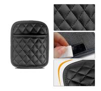 ZYNCUE Car Storage Pocket Organizer Phone, Key, Card - PU Leather for Seat Back Holder Center Console or for Door, 13x16cm, Black