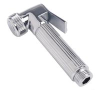 ZYNCUE Chrome Plated Flusher Bidet Toilet Sprayer Shattaf Muslim Shower Head Hand Held Zinc Alloy, Chrome Plated Brass Hand Held Toilet Kit Flusher Bidet Sprayer Shattaf(Silver)