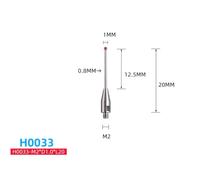 ZYNCUE CMM Stylus Probe Tip with Ball Gauge Head for M2 Thread 3D Coordinate Measuring Machine (CMM) Applications