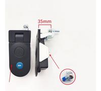 ZYNCUE Compression Push Lock Latch Box, Camper, for Caravan, Trailer - 21/35/67 mm Zinc Alloy Flush Mount Lock with Push Button & 2, Black
