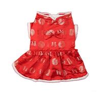 ZYNCUE Dog Tang Dress Spring Festival Pet Clothes For Celebrating Lunar New Year Festivities Dog Tang Suit Pet Warm Winter Coat For Dogs(L)