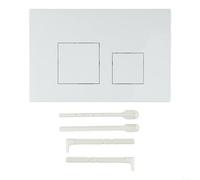 ZYNCUE Dual Flush Push Button Plate For GEBERIT Sigma01 Sigma10 Sigma20 Sigma21 Sigma30 Sigma50 Models, Elegant Flush Valve Actuator Plate, Toilet Cistern Replacement Parts(White)