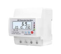 ZYNCUE Energy Meter for Tuya Control, Single for Phase AC 220V 110V 100A kWh with Data Storage, Colorful LCD Backlight Display, ABS for Flame-Resistant Material